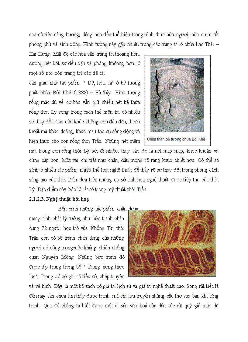 image for page Đặc điểm mĩ thuật thời Trần