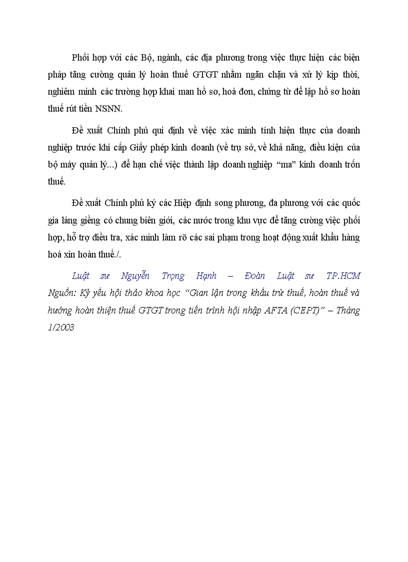 image for page Thực trạng Chứng từ hoá đơn và vấn nạn gian lận trong hoàn thuế giá trị gia tăng trong tình hình nước ta hiện nay
