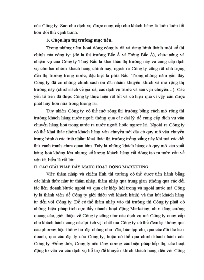 image for page Thực trạng và các giải pháp Marketing nhằm hoàn thiện dịch vụ vận tải biển của Công ty vận tải Thuỷ Bắc NOSCO