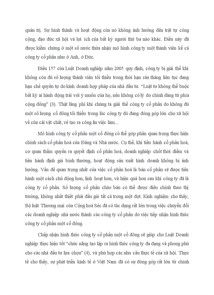 image for page Pháp luật của các nước quy định về công ty cổ phần một cổ đông và việc nên thừa nhận loại hình công ty này ở nước ta hiện nay