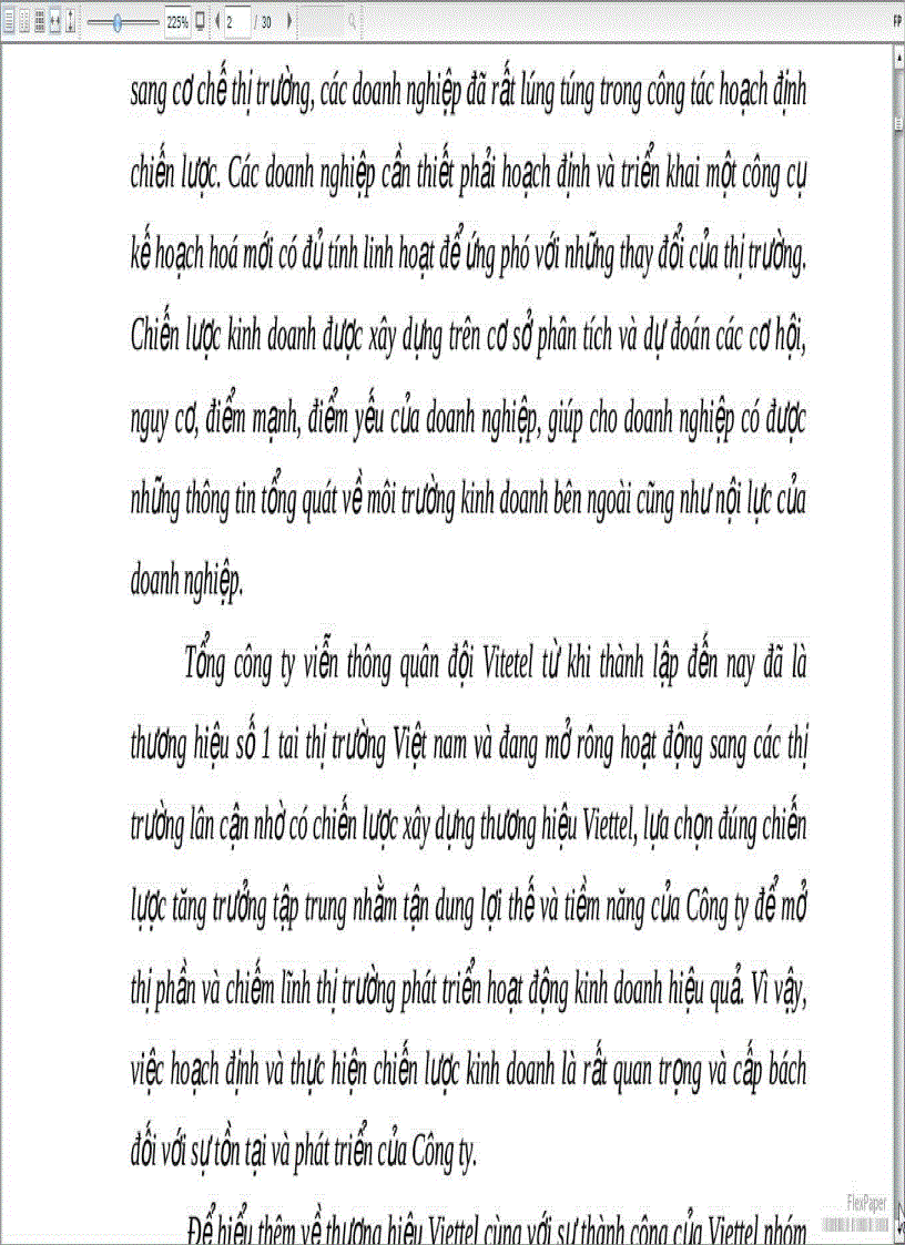 image for page Phân tích chiến lược tăng trưởng tập trung tại công ty viễn thông quân đội Viettel