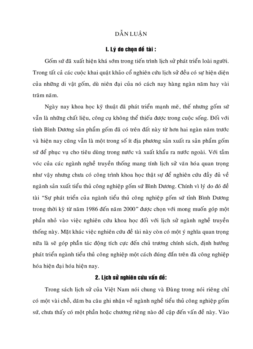image for page Thạc sĩ lịch sử Sự phát triển của ngành tiểu thủ công nghiệp gốm sứ bình dương trong thời kỳ từ năm 1986 đến năm 2000