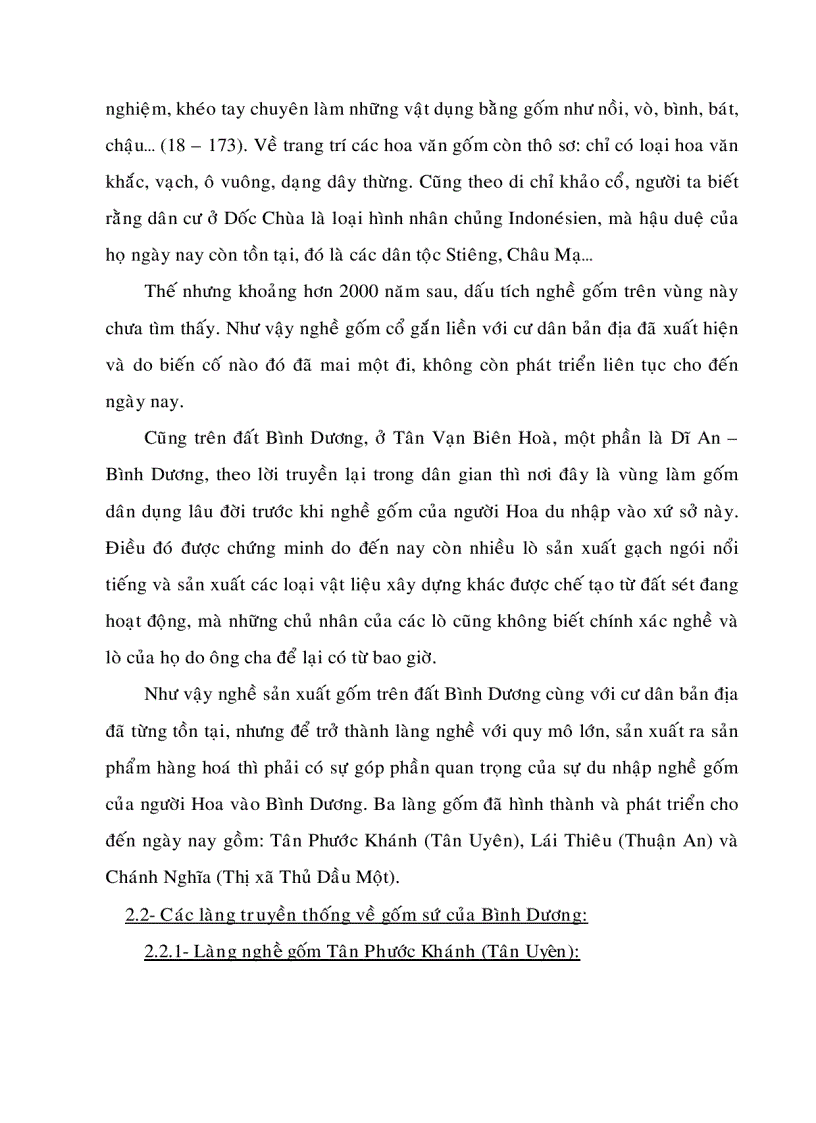 image for page Thạc sĩ lịch sử Sự phát triển của ngành tiểu thủ công nghiệp gốm sứ bình dương trong thời kỳ từ năm 1986 đến năm 2000