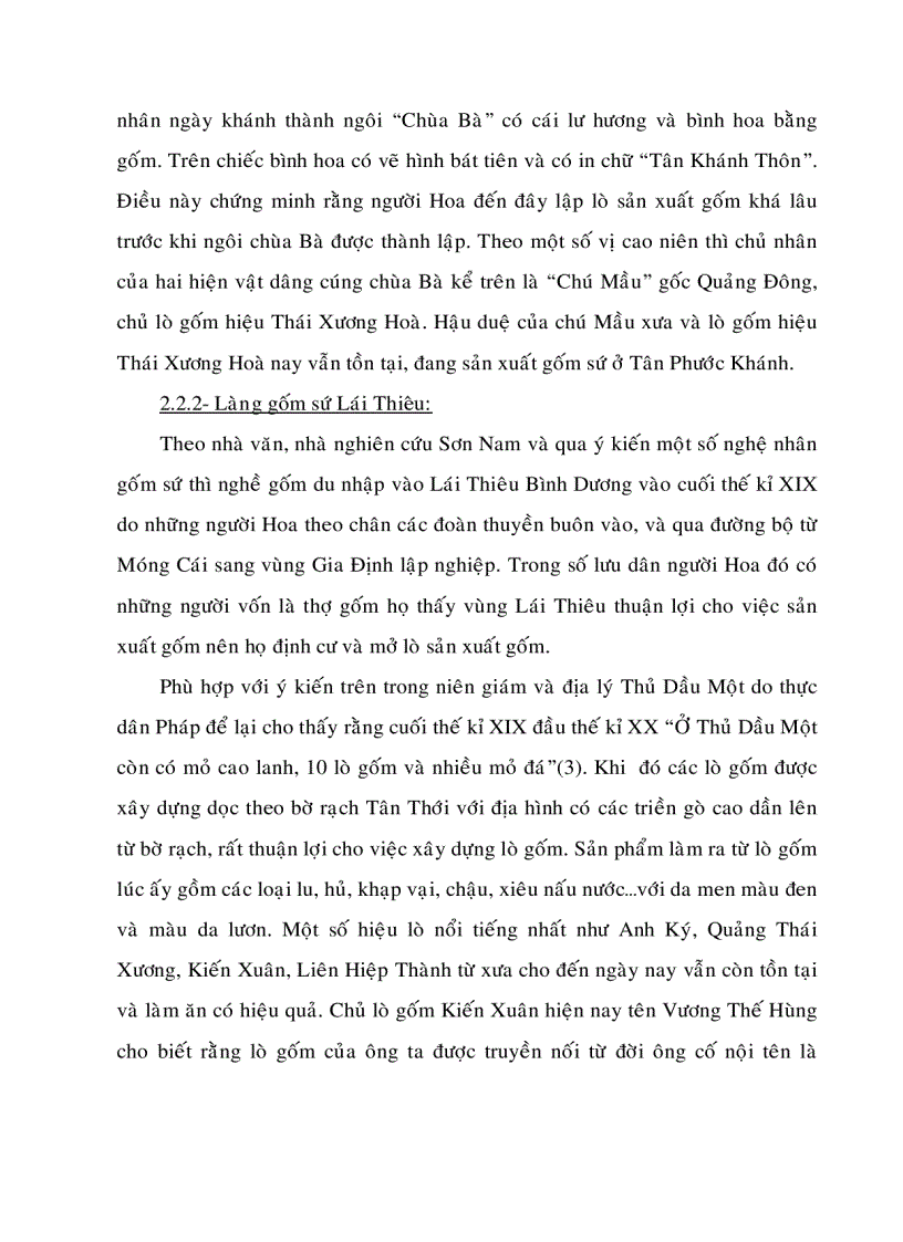 image for page Thạc sĩ lịch sử Sự phát triển của ngành tiểu thủ công nghiệp gốm sứ bình dương trong thời kỳ từ năm 1986 đến năm 2000