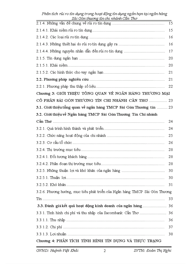 image for page Phân tích tình hình tín dụng và thực trạng rủi ro tín dụng trong hoạt động tín dụng ngắn hạn của sacombank cần thơ