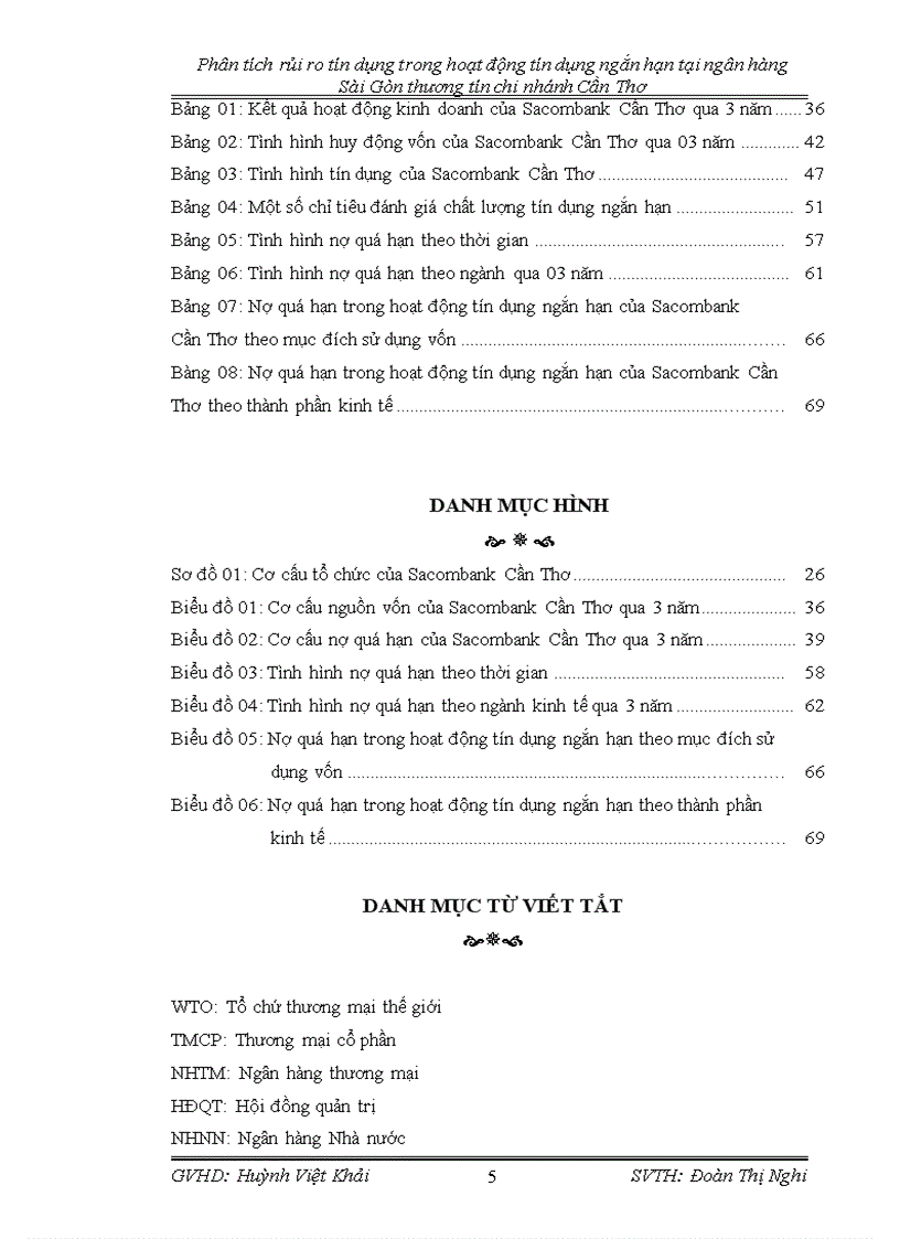image for page Phân tích tình hình tín dụng và thực trạng rủi ro tín dụng trong hoạt động tín dụng ngắn hạn của sacombank cần thơ