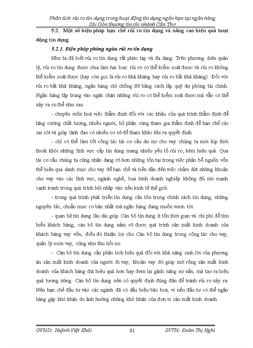 image for page Phân tích tình hình tín dụng và thực trạng rủi ro tín dụng trong hoạt động tín dụng ngắn hạn của sacombank cần thơ