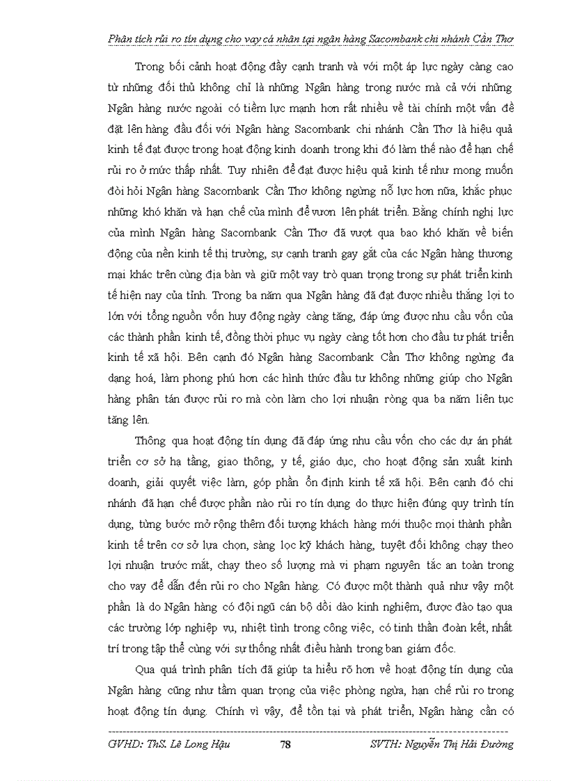 image for page Phân tích rủi ro tín dụng cho vay cá nhân tại Ngân hàng thương mại cổ phần Sài Gòn Thương Tín chi nhánh Cần Thơ