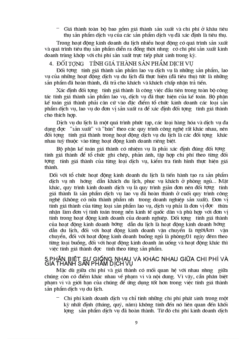 image for page Kế toán chi phí tính giá thành kinh doanh buồng ngủ ở công ty cổ phần du lịch Nam Định