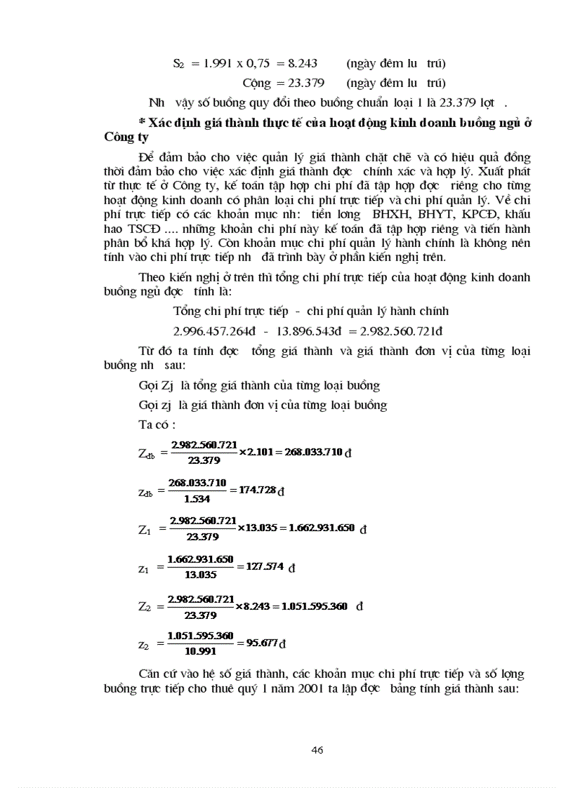 image for page Kế toán chi phí tính giá thành kinh doanh buồng ngủ ở công ty cổ phần du lịch Nam Định