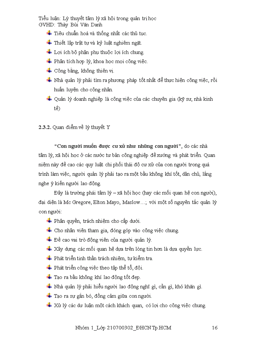 image for page Lý thuyết tâm lý xã hội trong quản trị học