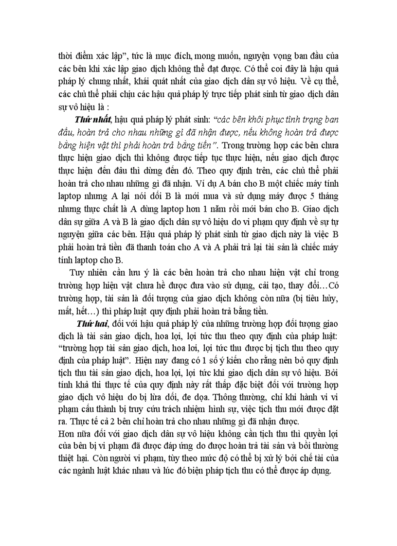 image for page Giao dịch dân sự vô hiệu và hậu quả pháp lý của việc tuyên bố giao dịch dân sự vô hiệu 21trang