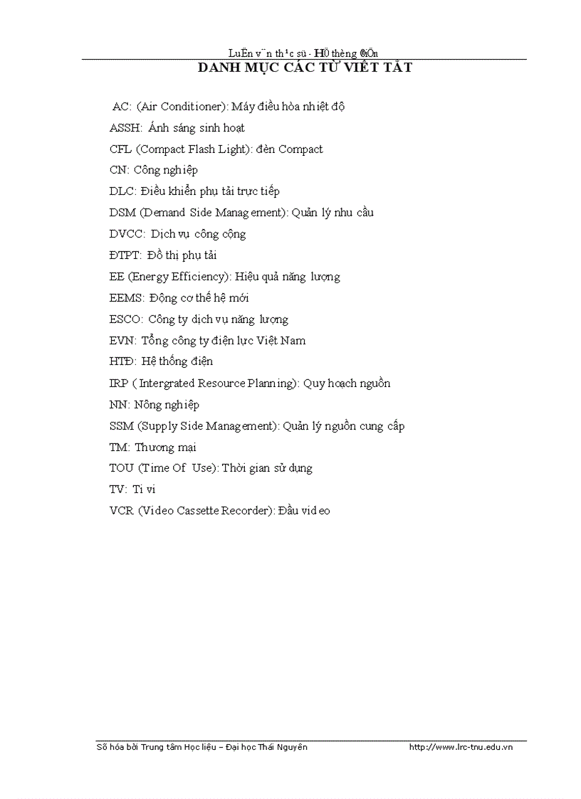 image for page Nghiên cứu và ứng dụng chương trình DSM vào điều khiển quản lý nhu cầu điện năng cho thành phố Thái Nguyên