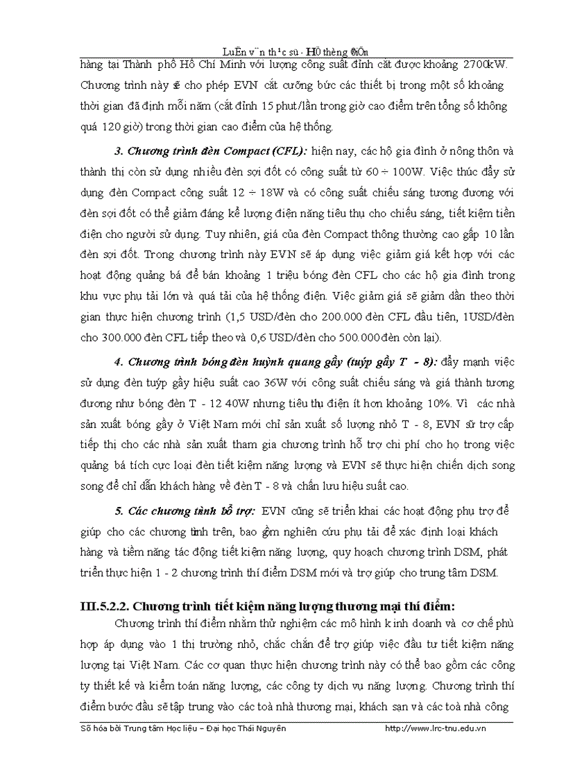 image for page Nghiên cứu và ứng dụng chương trình DSM vào điều khiển quản lý nhu cầu điện năng cho thành phố Thái Nguyên