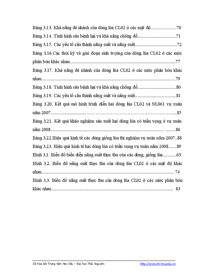 image for page Nghiên cứu đặc điểm sinh trưởng phát triển của một số dòng giống lúa thuần và ảnh hưởng của một số biện pháp kỹ thuật đến năng suất của dòng lúa CL02 tại Sơn Dương Tuyên Quang
