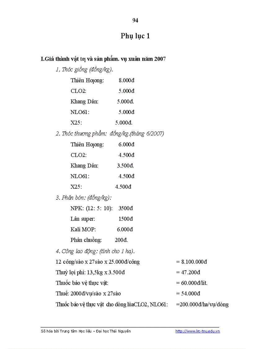 image for page Nghiên cứu đặc điểm sinh trưởng phát triển của một số dòng giống lúa thuần và ảnh hưởng của một số biện pháp kỹ thuật đến năng suất của dòng lúa CL02 tại Sơn Dương Tuyên Quang