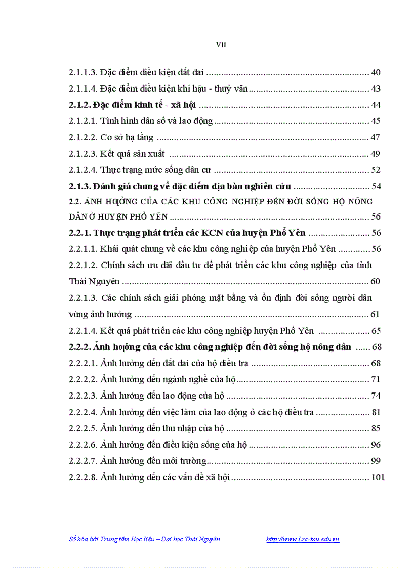 image for page Ảnh hưởng của các khu công nghiệp đến đời sống hộ nông dân ở huyện Phổ Yên tỉnh Thái Nguyên
