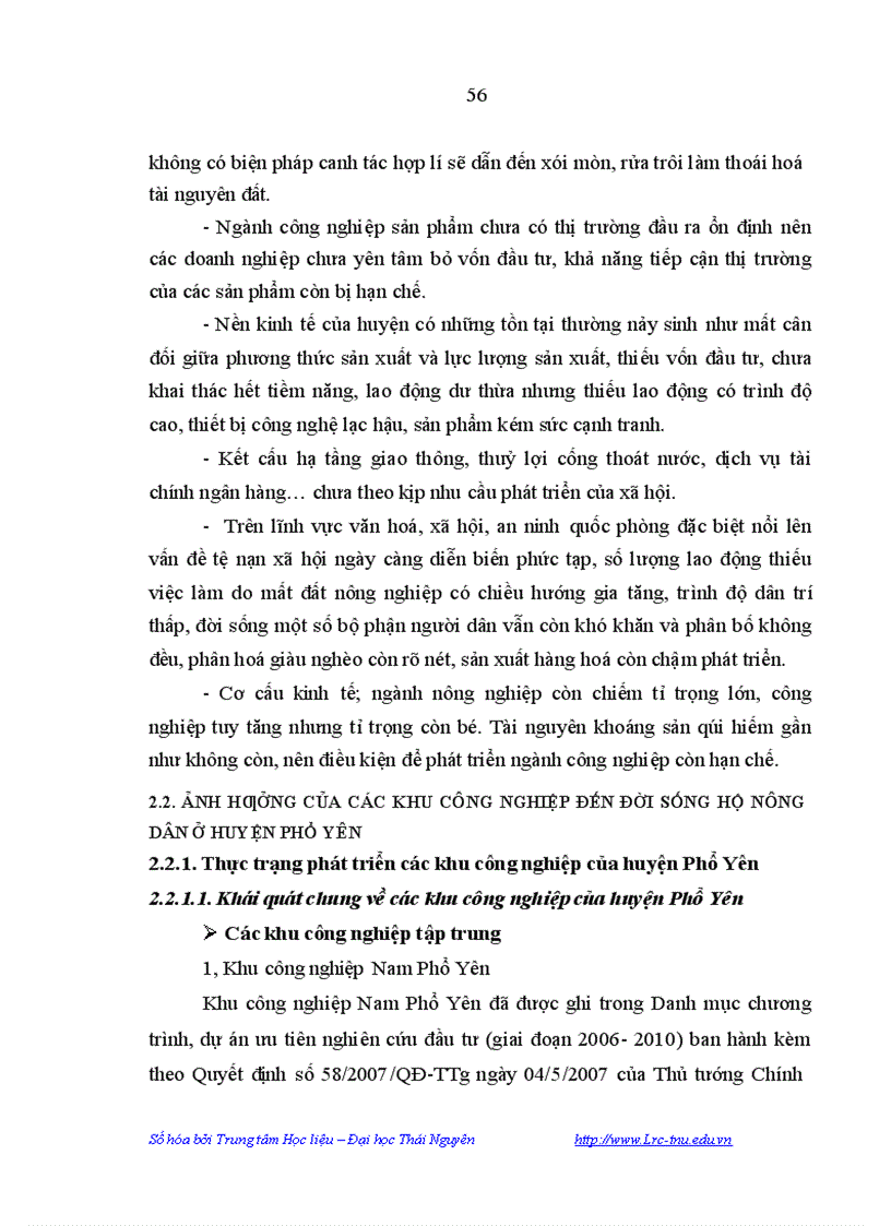 image for page Ảnh hưởng của các khu công nghiệp đến đời sống hộ nông dân ở huyện Phổ Yên tỉnh Thái Nguyên