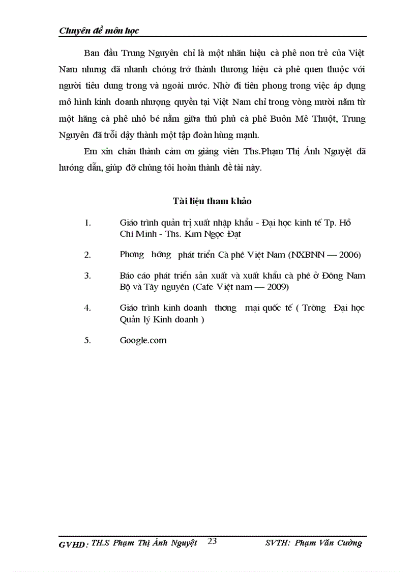 image for page Thực trạng hoạt động xuất nhập khẩu của cà phê trung Nguyên giai đoạn hiện nay