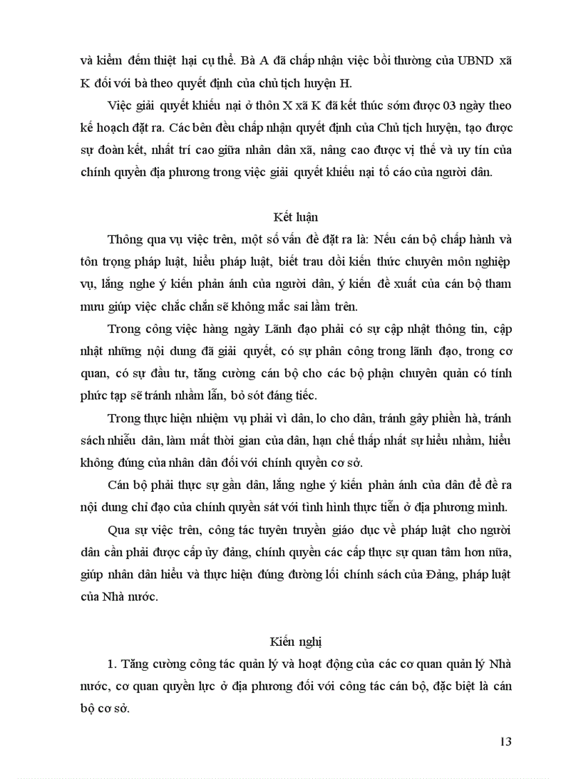 image for page Bài tập Tình huống quản lý Giải quyết khiếu nại tố cáo của công dân về công tác giải phóng mặt bằng hành lang an toàn giao thông trên quốc lộ 32