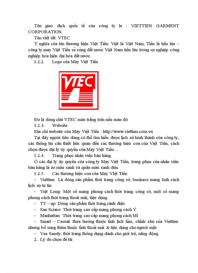 image for page Báo cáo thực tập tại công ty May Việt Tiến
