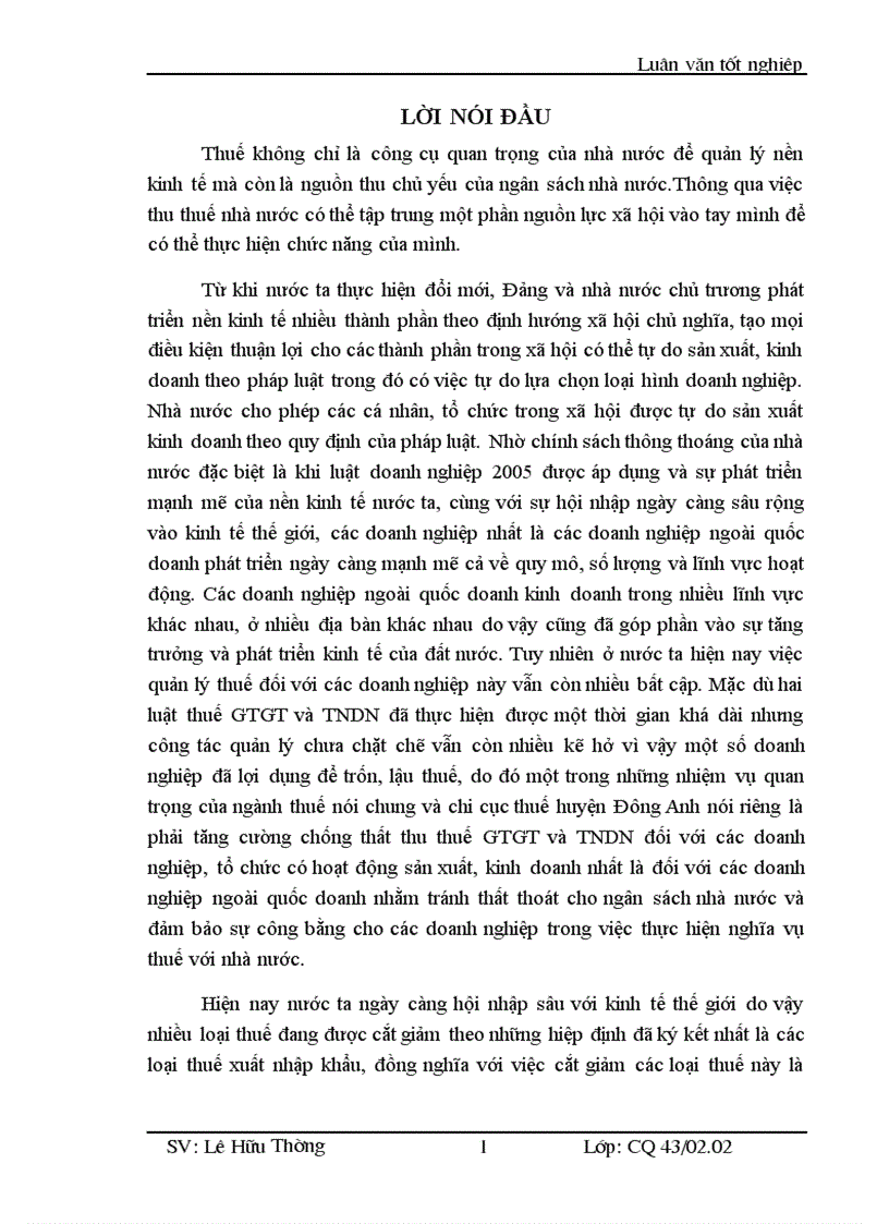 image for page Các giải pháp tăng cường chống thất thu thuế GTGT và TNDN đối với các doanh nghiệp ngoài quốc doanh tại chi cục thuế huyện Đông Anh