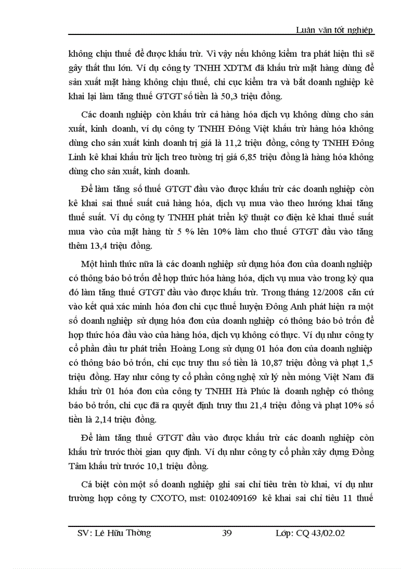 image for page Các giải pháp tăng cường chống thất thu thuế GTGT và TNDN đối với các doanh nghiệp ngoài quốc doanh tại chi cục thuế huyện Đông Anh