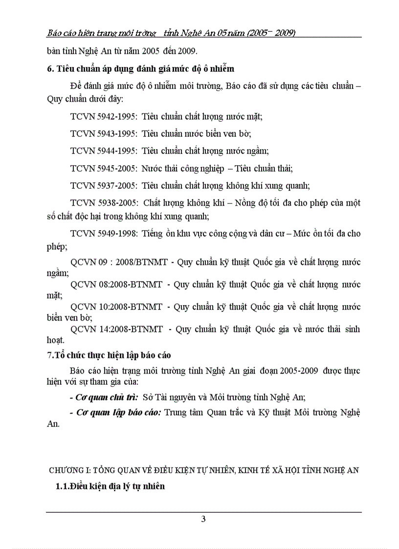 image for page Báo cáo hiện trạng môi trường tỉnh Nghệ An giai đoạn 2005 2009 156trang
