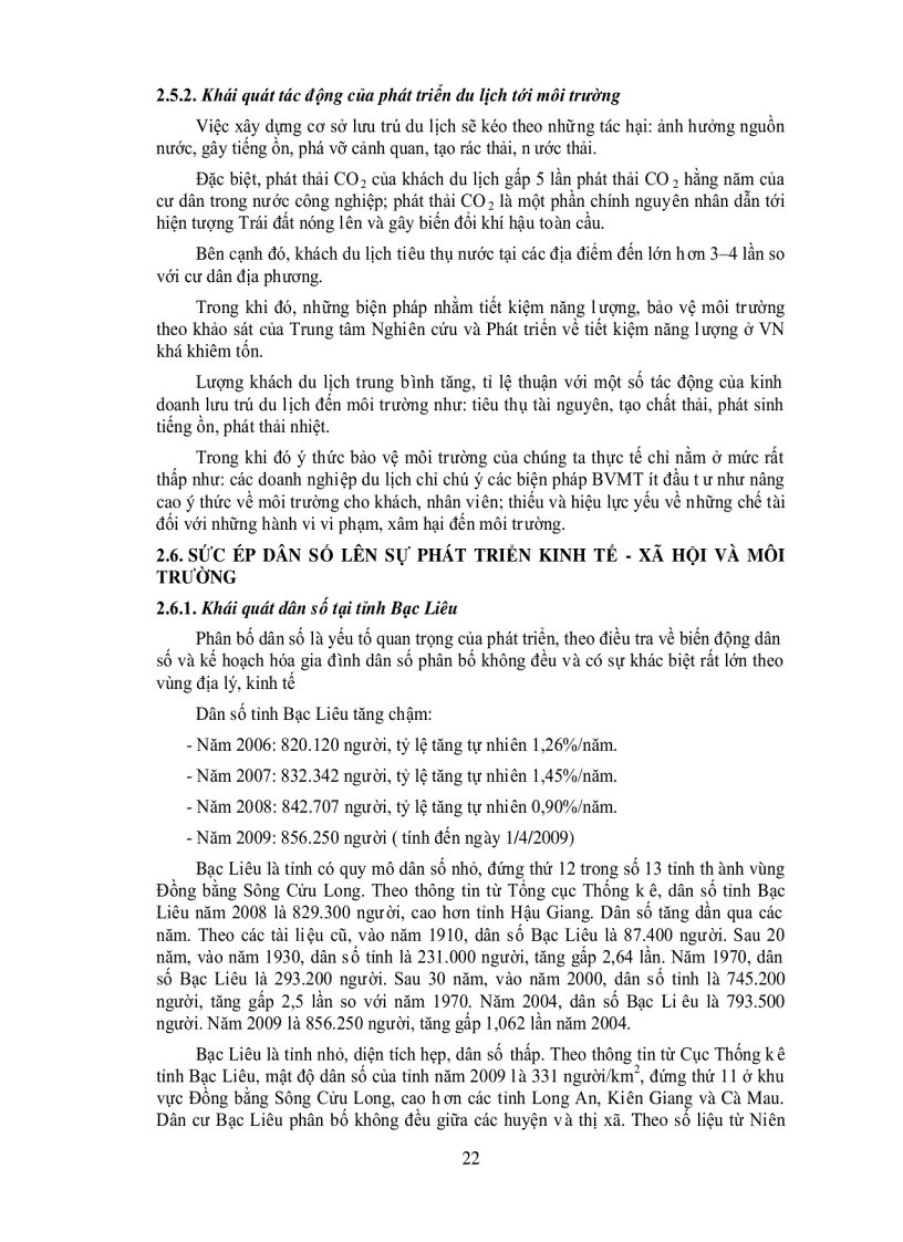 image for page Báo cáo hiện trạng môi trường tỉnh Bạc Liêu 2006 2010 152trang