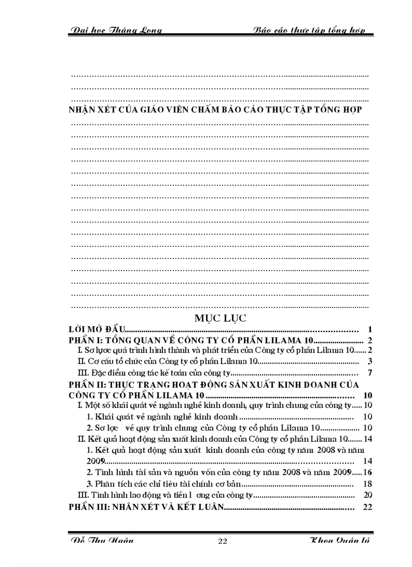 image for page Thực trạng hoạt động sản xuất kinh doanh của công ty cổ phần lilama 10