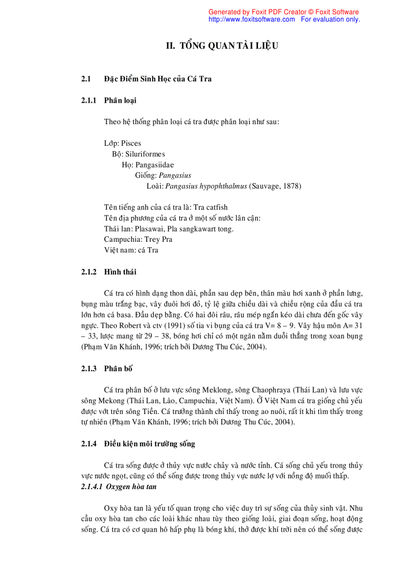 image for page Thử nghiệm ảnh hưởng của thuốc diệt khuẩn lên khả năng nâng cao tỉ lệ sống trong việc ương cá tra Pangasius hypophthalmus