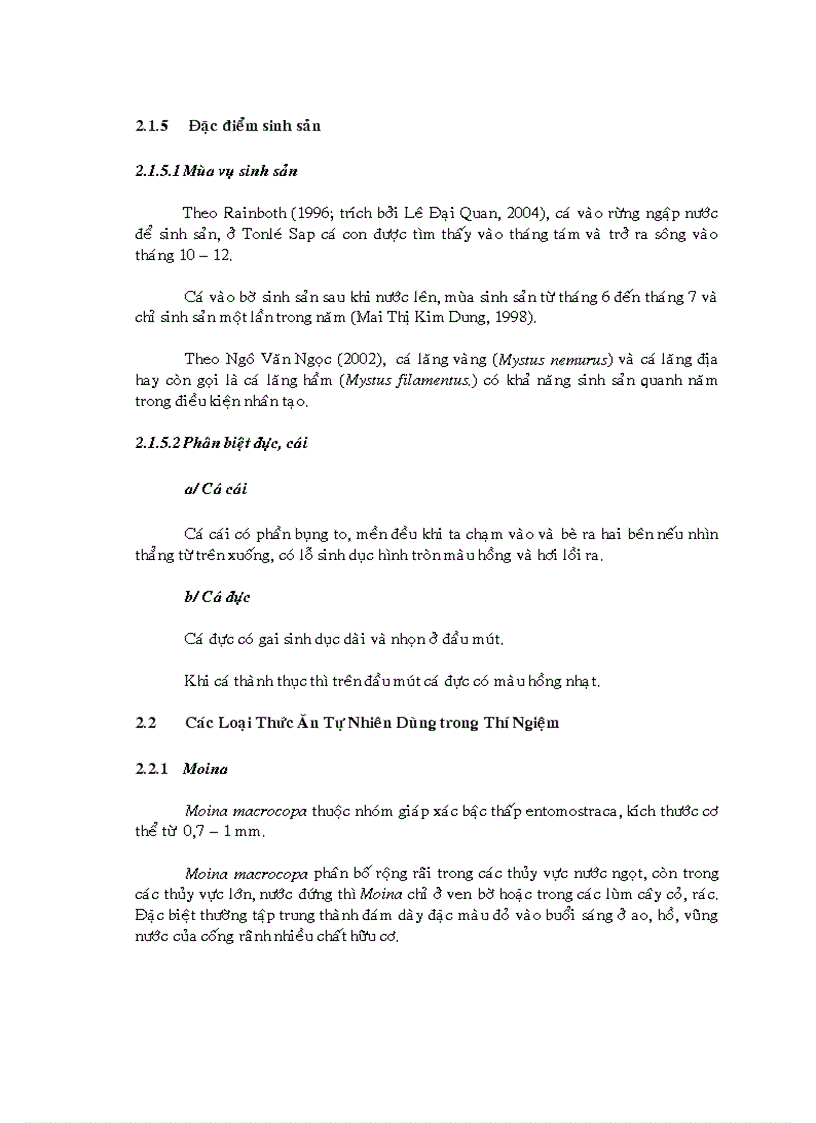image for page Xác định thời điểm thay thế trùn chỉ bằng thịt cá trong ương nuôi cá lăng nha Mystus wyckioides