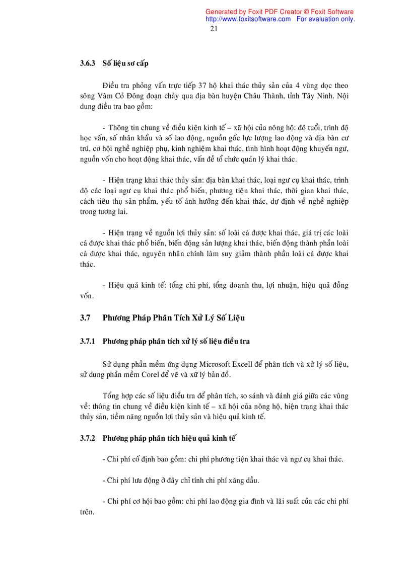 image for page Đánh giá hiện trạng khai thác thủy sản và tiền năng ngồn lợi thủy ẩn ở lưu vực sông Vàm Cỏ Đông đoạn chảy qua huyện Châu Thành Tỉnh Tây Ninh