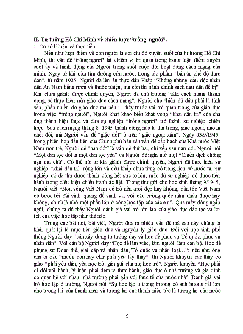 image for page Tư tưởng Hồ Chí Minh về chiến lược trồng người