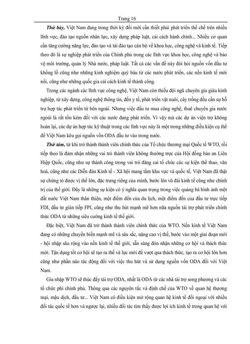 image for page Đánh giá thực trạng huy động và sử dụng nguồn vốn hỗ trợ phát triển ODA ở Việt Nam giai đoạn 1993 2009