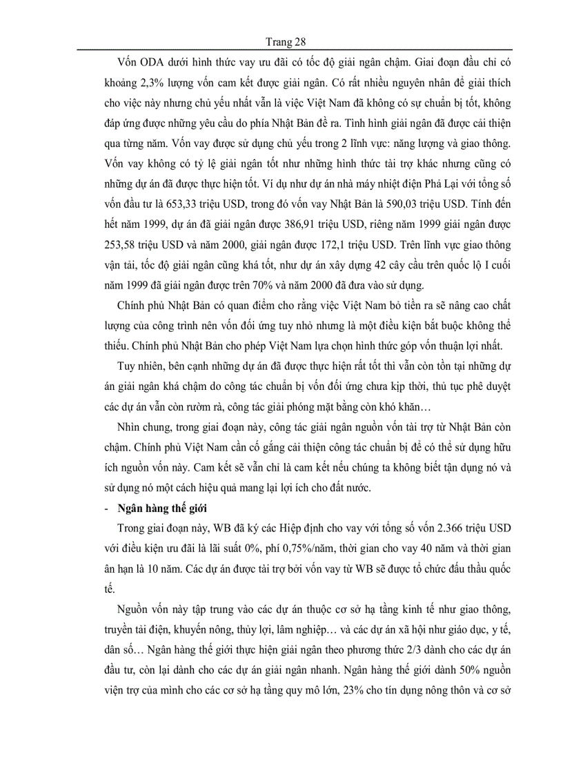 image for page Đánh giá thực trạng huy động và sử dụng nguồn vốn hỗ trợ phát triển ODA ở Việt Nam giai đoạn 1993 2009