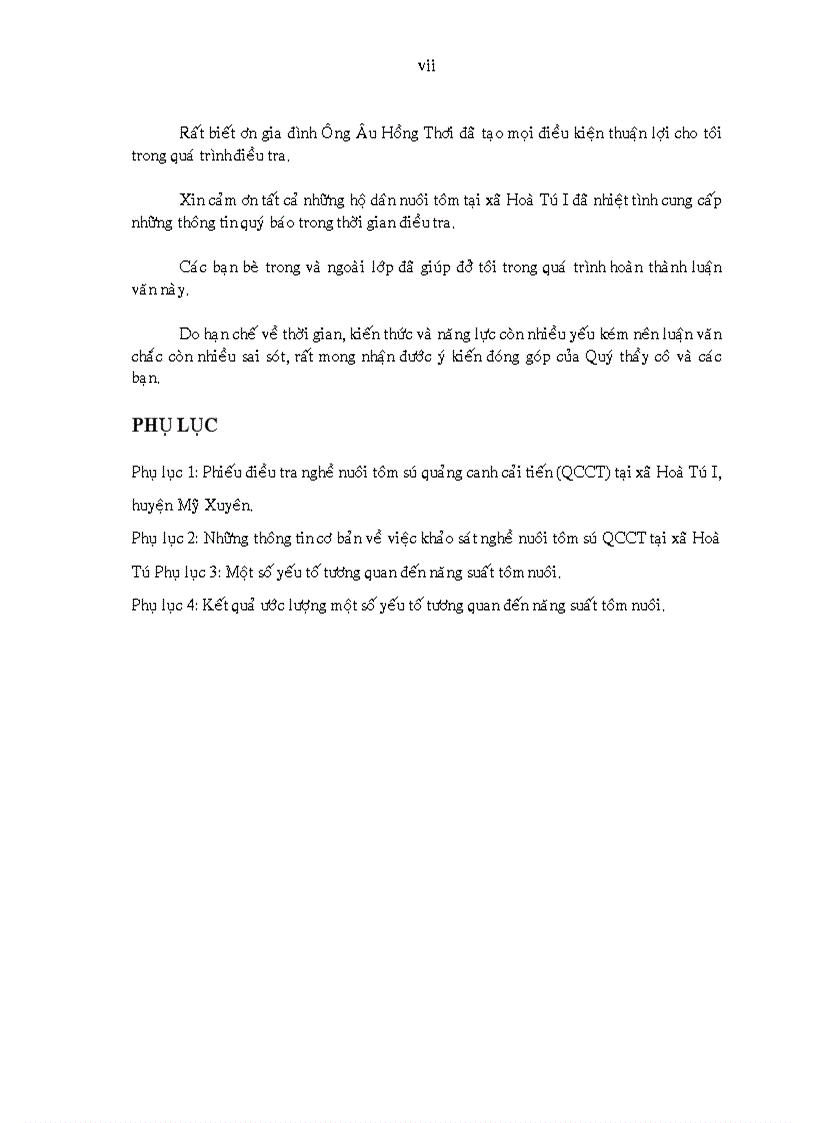 image for page Khảo sát nghề nuôi tôm sú Penaeus monodon quảng canh cải tiến tại xã Hòa Tú I huyện Mỹ Xuyên tỉnh Sóc Trăng