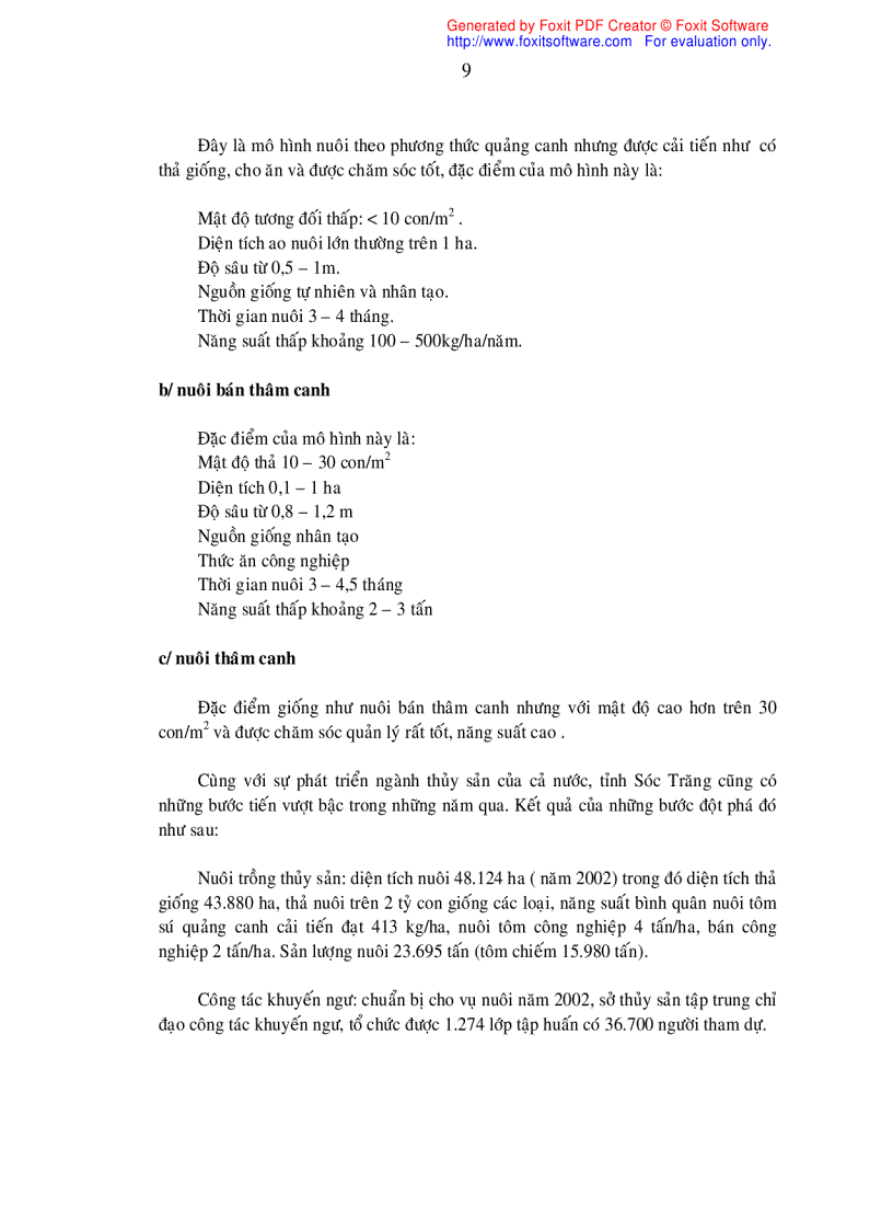 image for page Khảo sát nghề nuôi tôm sú Penaeus monodon quảng canh cải tiến tại xã Hòa Tú I huyện Mỹ Xuyên tỉnh Sóc Trăng