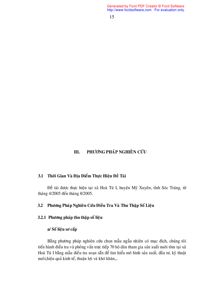 image for page Khảo sát nghề nuôi tôm sú Penaeus monodon quảng canh cải tiến tại xã Hòa Tú I huyện Mỹ Xuyên tỉnh Sóc Trăng