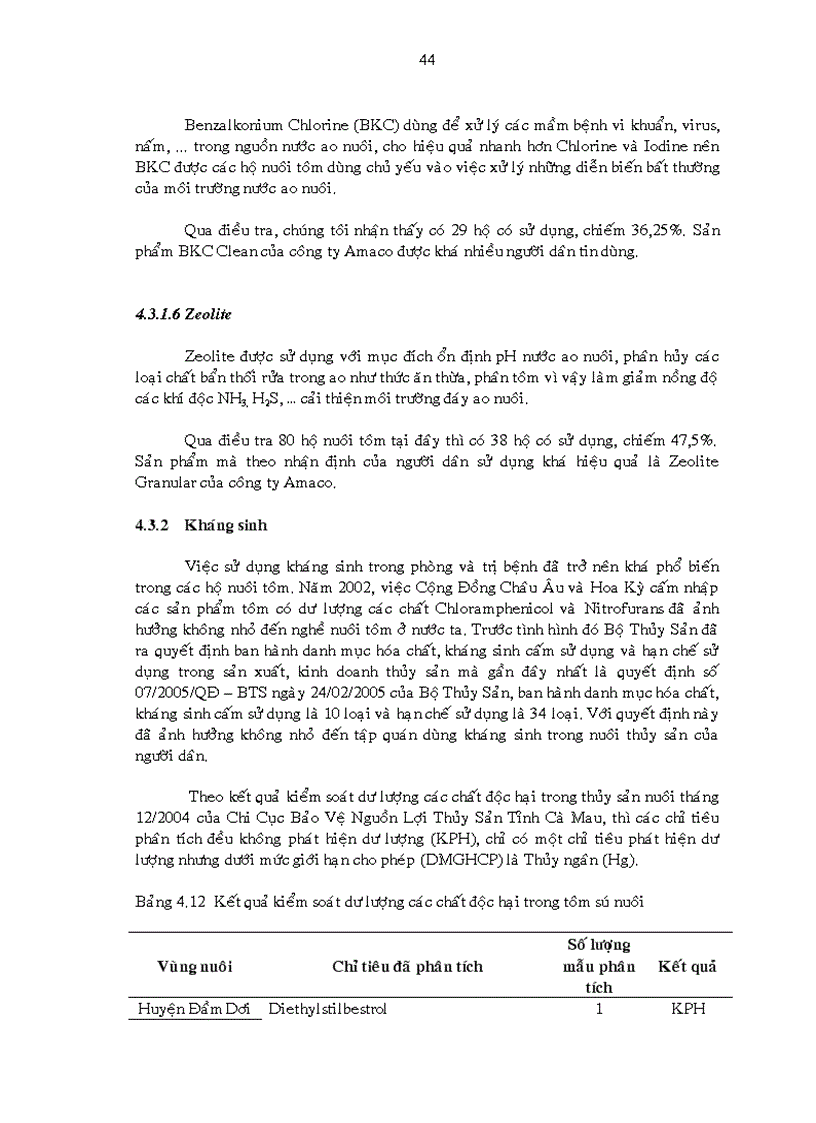 image for page Khảo sát hiện trạng sử dụng hóa chất kháng sinh và chế phẩm sinh học trong nuôi tôm sú công nghiệp tại tỉnh Cà Mau