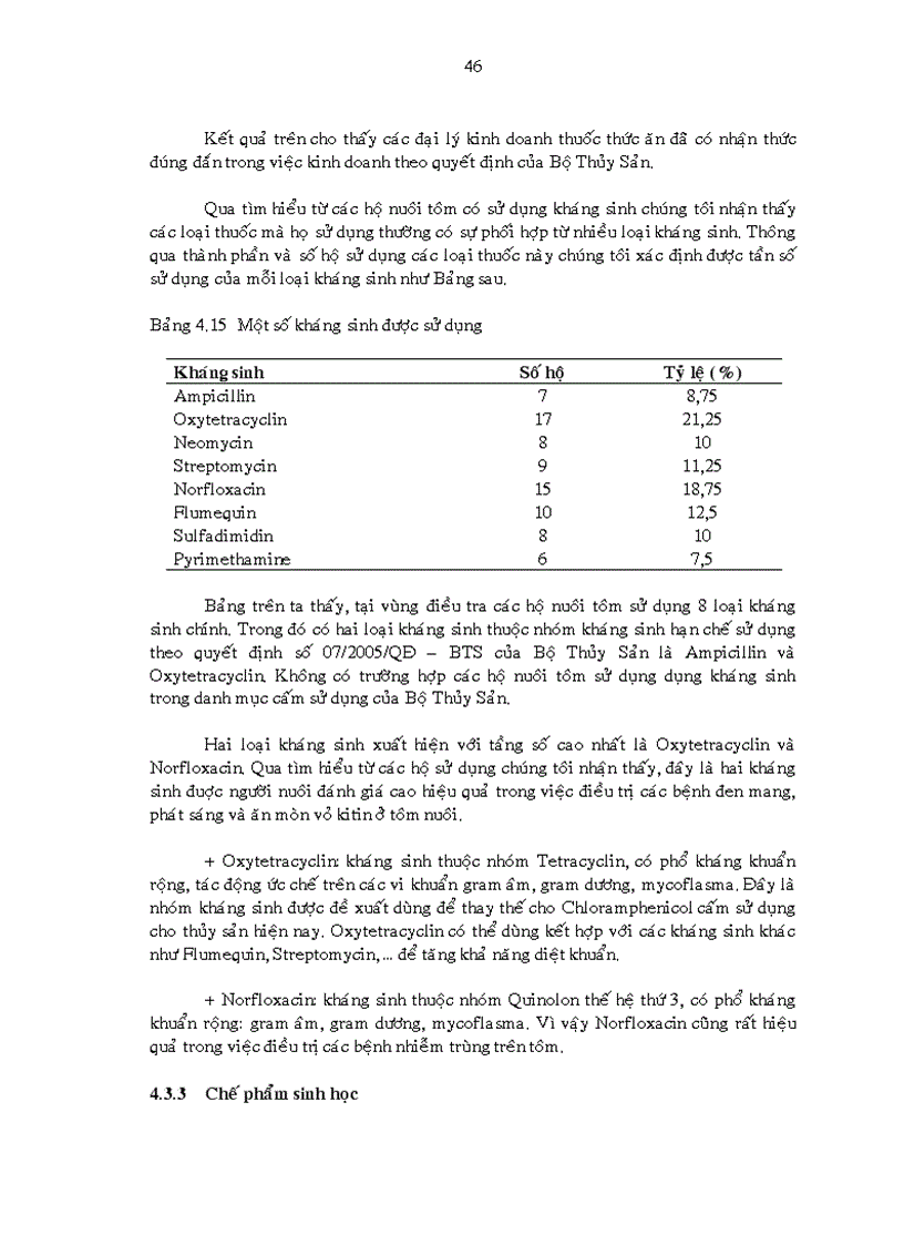 image for page Khảo sát hiện trạng sử dụng hóa chất kháng sinh và chế phẩm sinh học trong nuôi tôm sú công nghiệp tại tỉnh Cà Mau