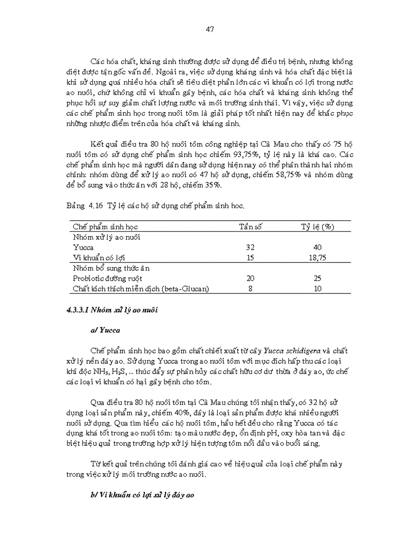 image for page Khảo sát hiện trạng sử dụng hóa chất kháng sinh và chế phẩm sinh học trong nuôi tôm sú công nghiệp tại tỉnh Cà Mau