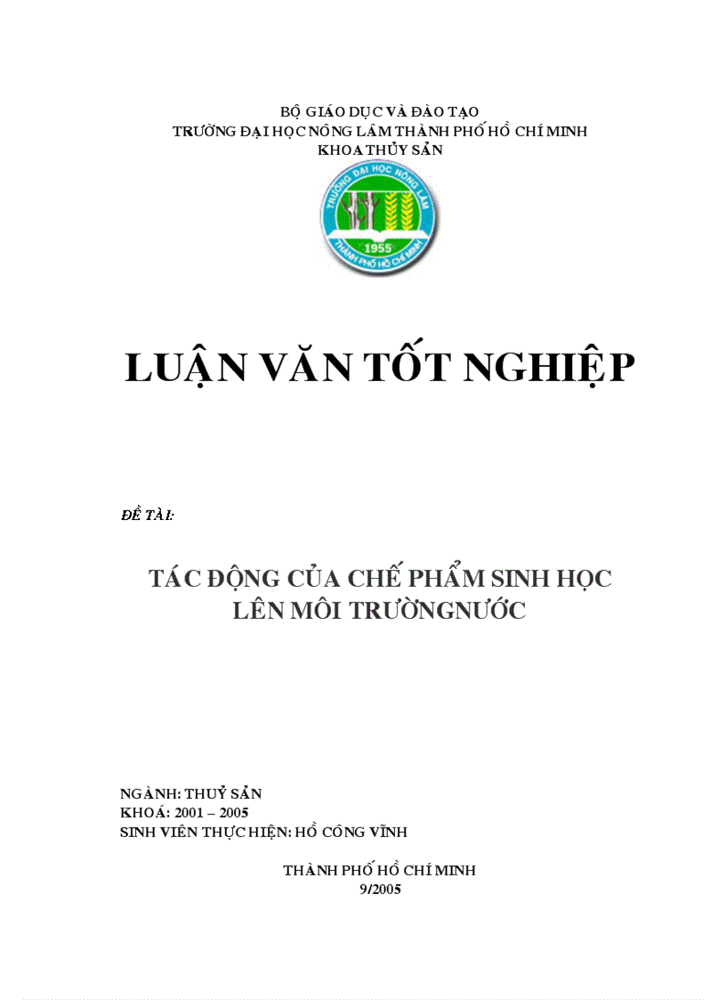 image for page Tác động của chế phẩm sinh học lên môi trường nước