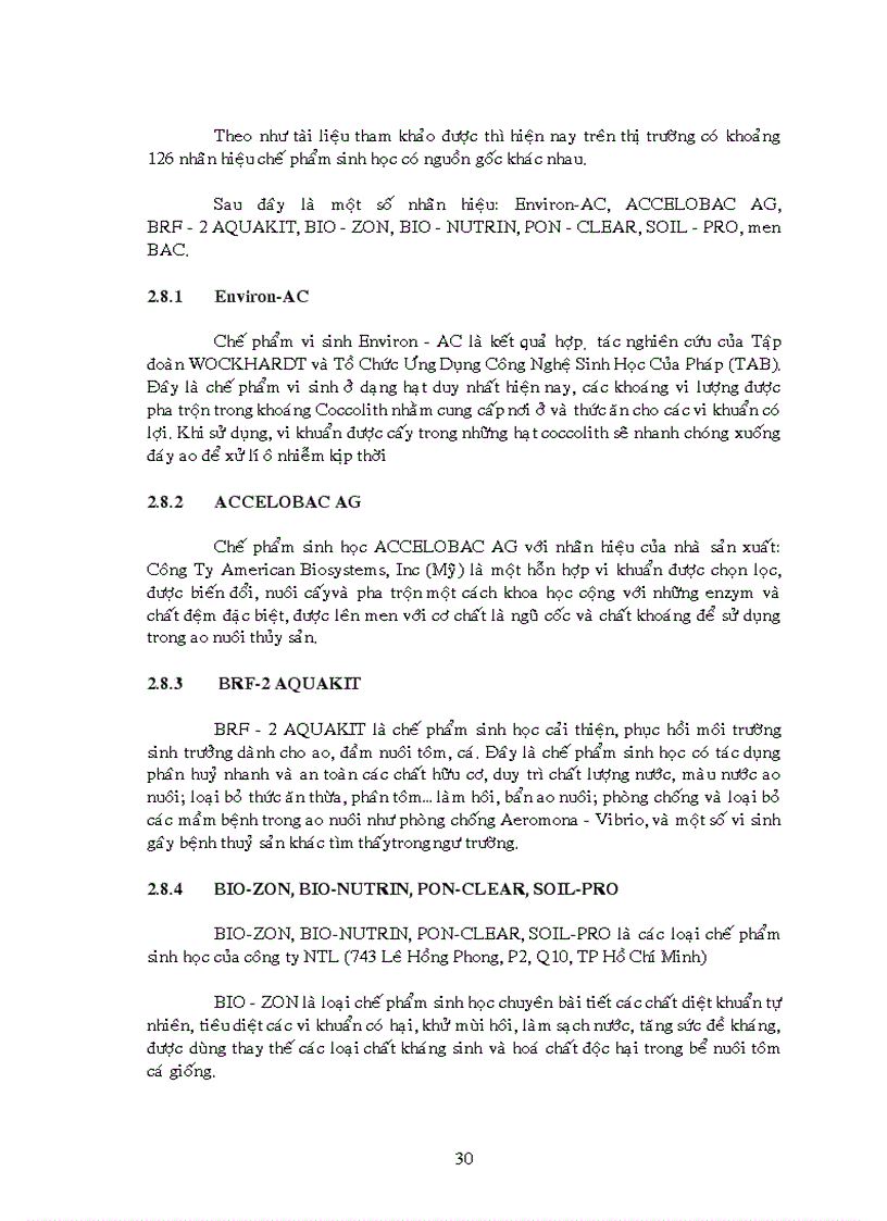 image for page Tác động của chế phẩm sinh học lên môi trường nước