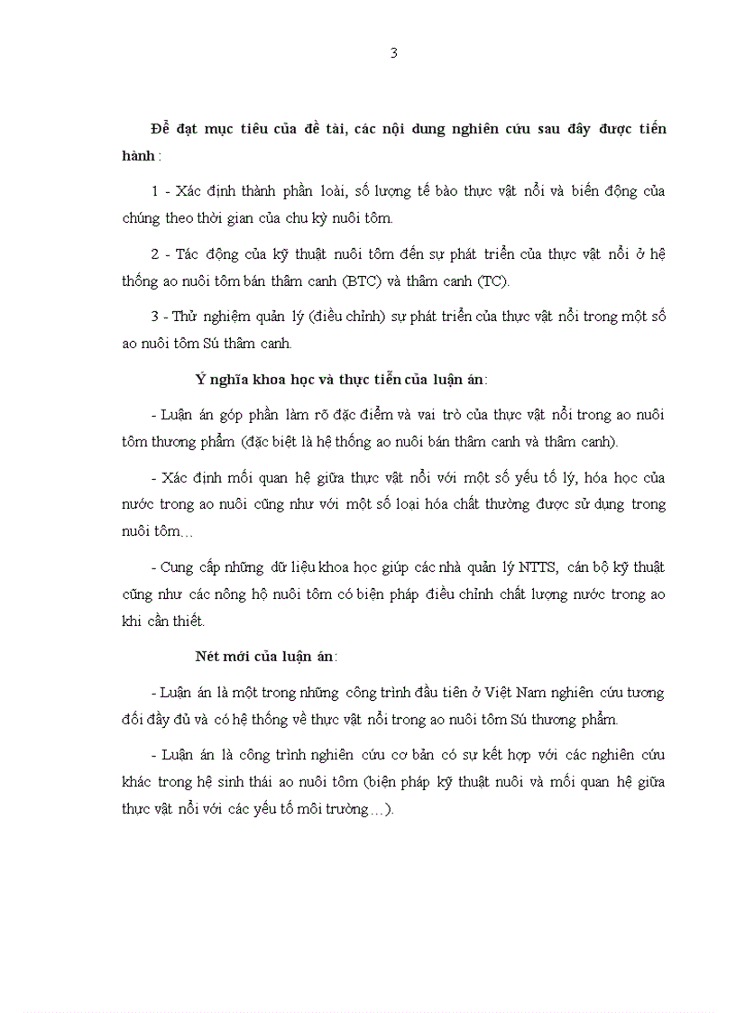 image for page Biến động thành phần loài và số lượng thực vật nổi trong ao nuôi tôm Sú tại Khánh Hòa