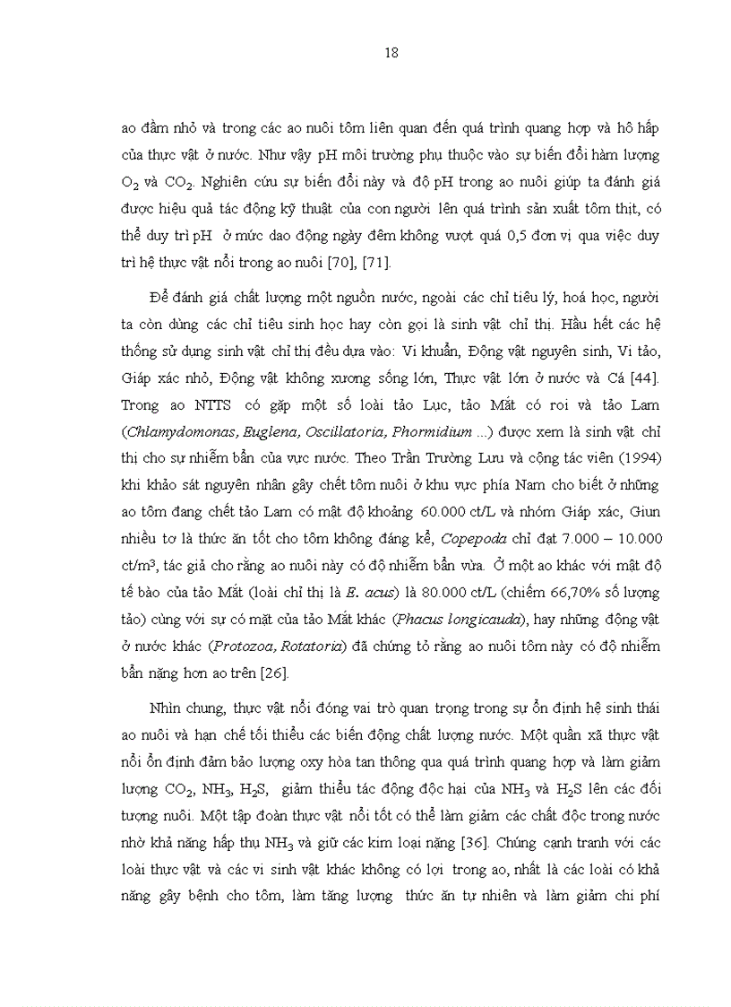 image for page Biến động thành phần loài và số lượng thực vật nổi trong ao nuôi tôm Sú tại Khánh Hòa