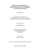 Radio Link Performance of 3G Technologies for Wireless Networks