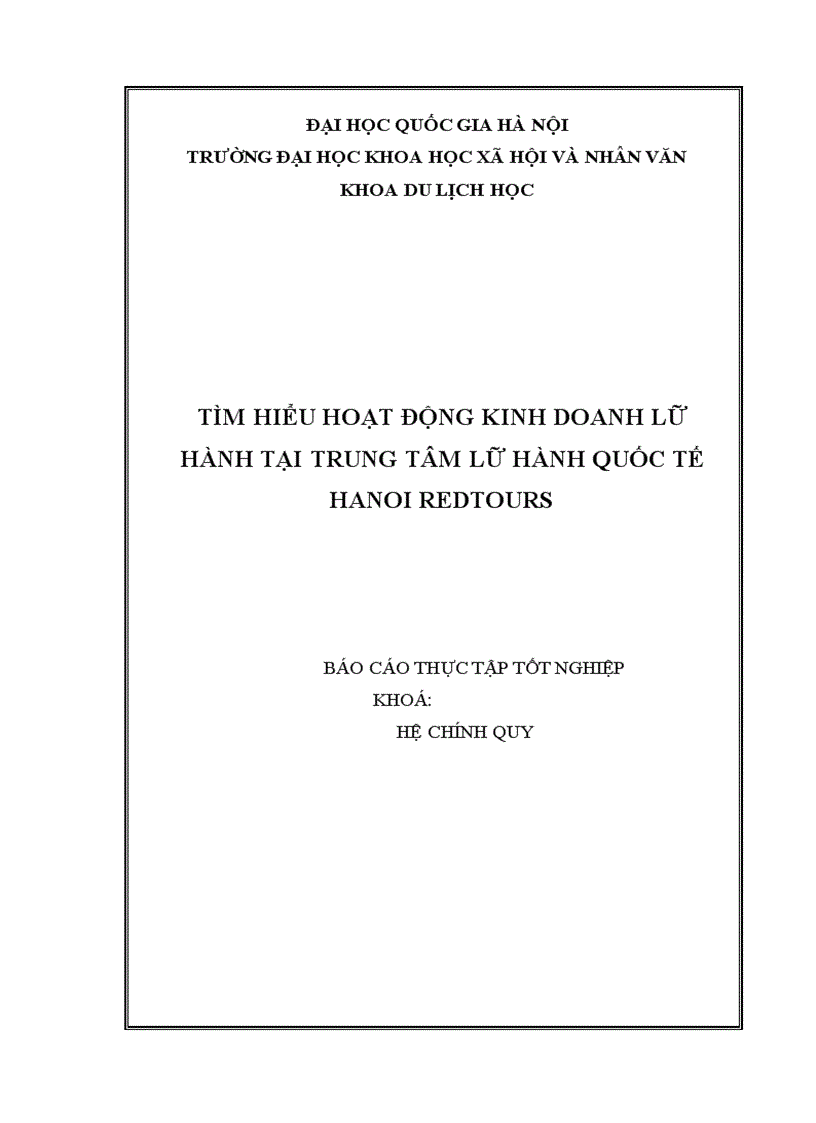 image for page Tìm hiểu hoạt động kinh doanh lữ hành tại Trung tâm lữ hành quốc tế Hà Nội Redtours