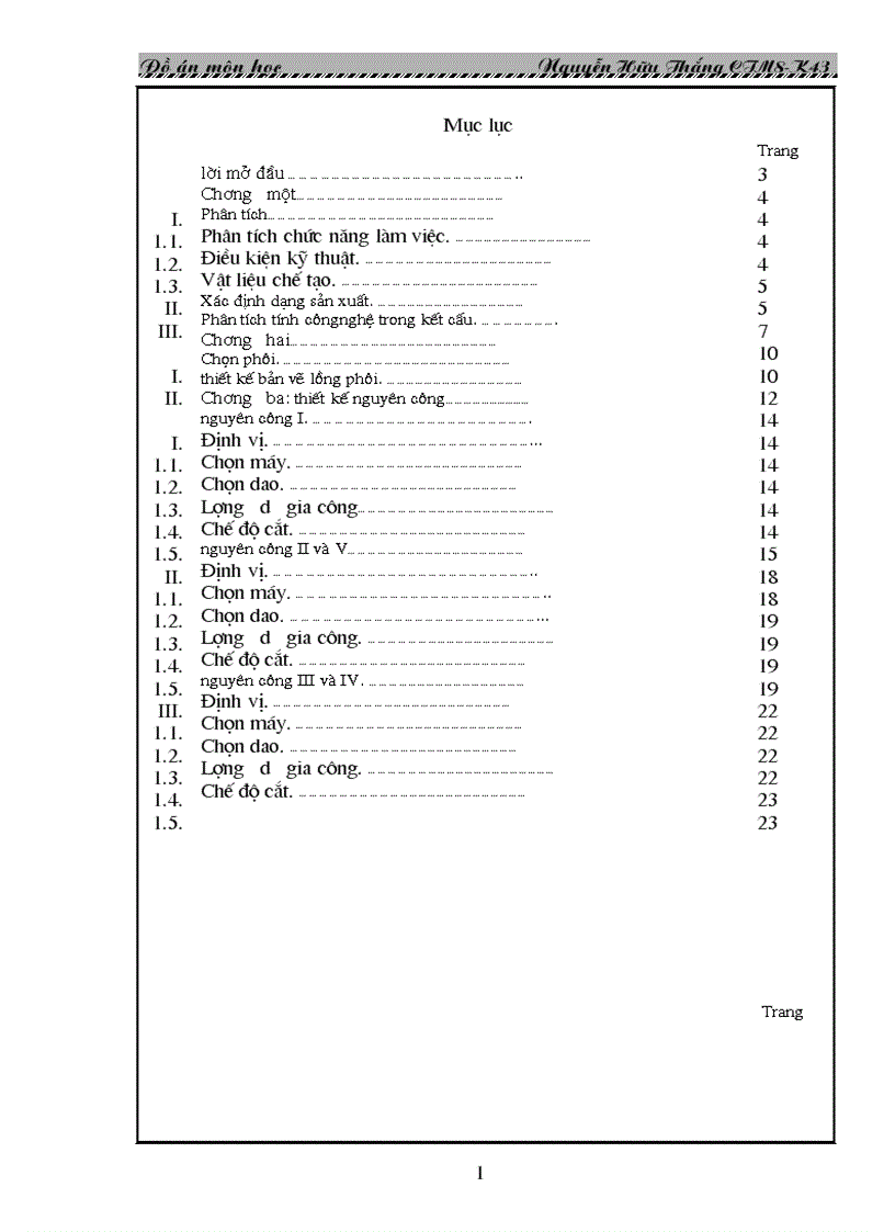 image for page Thiết kế quy trình công nghệ chế tạo chi tiết bạc đỡ