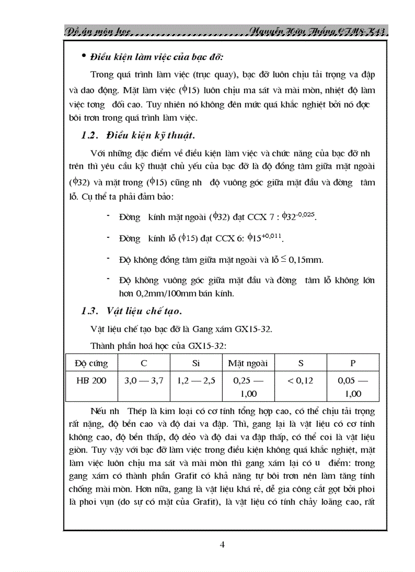 image for page Thiết kế quy trình công nghệ chế tạo chi tiết bạc đỡ